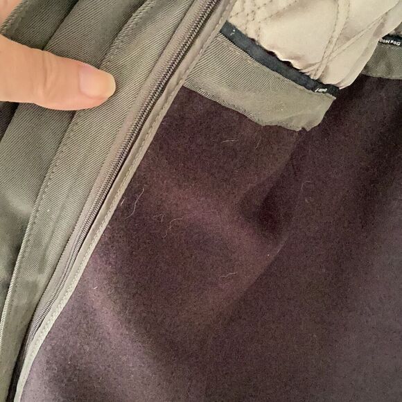 London Fog Durham Raincoat Overcoat Olive Men’s 42R Jacket W/ Liner - Picture 10 of 12